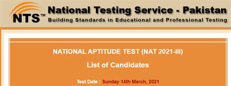 nat result|nts result 2021.